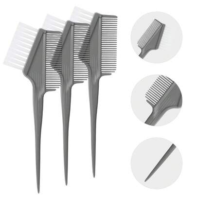 6 piezas Cepillo de tinte de cabello de doble cabeza, Cepillo de tinte de cabello con punta, Peine de tinte de cabello 2 en 1, Adecuado para uso en salón y hogar, Aplicación uniforme, Adecuado para mechas, retoque y coloración completa del cabello