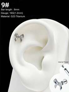 1 chiếc khuyên môi bằng titan thời trang, ren trong, hình hoa, đá opal, ngọc lam 5A, chất liệu G23 cao cấp, khuyên môi hình chữ thập, hình trái tim, nơ, khuyên tai daith, khuyên mũi, trang sức septum, hình nhện, bướm, sao, khuyên tai rook, khuyên septum có bản lề, hình sao biển, hình ốc xà cừ, khuyên tai helix, khuyên tai tragus, khuyên môi labret, khuyên môi Monroe, khuyên môi có ren trên, khuyên tai dạng phẳng, khuyên tai conch, labret, Monroe, Medusa, khuyên môi và mũi cho nữ, thích hợp đeo hàng ngày, quà tặng Giáng sinh và Halloween. - Nhiều màu - Xem 5
