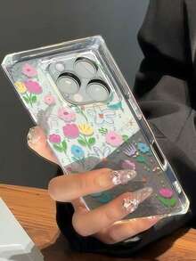 Étui de téléphone transparent à fleurs colorées de dopamine avec couverture intégrale, compatible avec iPhone 11/11 Pro/11 Pro Max/12/12 Pro/12 Pro Max/13/13 Pro/13 Pro Max/14/14 Pro/14 Pro Max/15/15 Pro/15 Pro Max/16/16 Pro/16 Pro Max - Multicolore - Voir 4