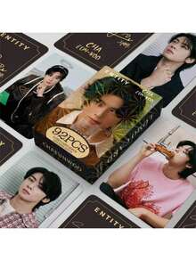 Bộ 92 thẻ hội người hâm mộ Triệu Ân Quang (60 thẻ + 32 sticker), thẻ LOMO hai mặt, bưu thiếp, bookmark, quà tặng ngày lễ và Giáng sinh. - Bộ - Xem 5