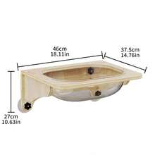 Võng treo hình khoang vũ trụ cho mèo, ổ treo, giường treo bằng kính cho thú cưng, gắn tường chắc chắn không cần khoan, sân chơi trên không cho mèo chơi và ngủ, khoang vũ trụ có giác hút, móng cào bằng sợi sisal. - Nhiều màu - Xem 11