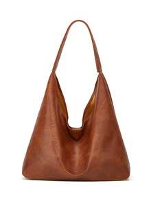 2pcs/Set New Arrival Tote Bag, Versatile Handbag & Shoulder Bag, Retro Minimalist Large Capacity Tote Bag For Women - Brown - View 2