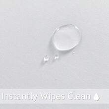 Obstal - Mantel redondo ajustable reversible impermeable resistente a las manchas mantel elástico extensible cubierta de mesa de fácil limpieza para uso en exteriores/interiores se adapta a - Blanco - Ver 3
