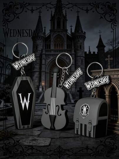 MGM 1 Móc Khóa Wednesday Addams Chính Thức Được Cấp Phép, Móc Khóa Ba Lô Hình Quan Tài Cello, Mặt Dây Chuyền 3D Phong Cách Gothic Lấy Cảm Hứng Từ Anime, Móc Khóa Sưu Tầm, Chất Liệu PVC Bền, Thiết Kế Dễ Thương, Phong Cách Tối Tăm, Thích Hợp Cho Túi Xách, Ba Lô, Chìa Khóa, Quà Tặng Sinh Nhật Cho Bạn Bè, Người Hâm Mộ, Người Sưu Tầm, Hàng Hóa Độc Đáo Phong Cách Gothic, Nhẹ, Di Động, Phụ Kiện Hàng Ngày