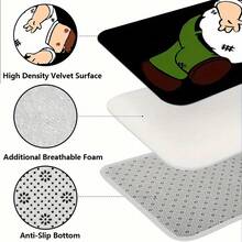 A Unique And Quirky Cartoon Character Design Mat, Made Of Soft And Thick Flannel (0.47 Inches), Suitable For Bedroom, Kitchen, Bathroom, Room, Or Entrance Home Decor.It Is Washable, Durable, And A Perfect Festive Decorative Rug - contracted design - View 9