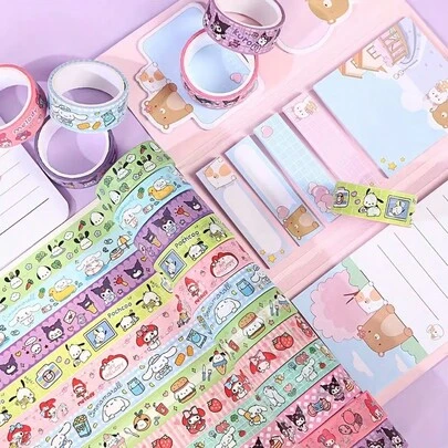 1 Rouleaux de Washi Tapes, convient pour le journaling et la décoration, parfait comme cadeau de Noël et pour la rentrée scolaire, à la fois mignon et élégant