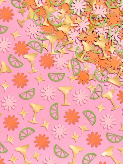 100pcs/Set Fetti Margarita Foil Confetti | Party Decorations, Tequila Bachelorette Table Decor, Wedding Birthday Festival Party Decorations