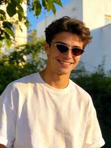 1副男士时尚眼镜，新款三角猫眼设计，简约百搭复古优雅，适合日常佩戴、驾驶、钓鱼等场合，是馈赠佳品。 - 彩色 - 查看 10