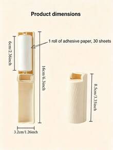 Portable Foldable Strong Adhesive Mini Lint Roller Set With Dust-Proof Cover, 180° Foldable Compact Design, Travel Essential For Home And Office - Multicolor - View 7