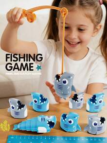 兒童釣魚玩具套組，互動家庭遊戲，教育桌面玩具，教育玩具，幼兒遊戲，多人遊戲，兒童禮物，兒童玩具 - 彩色 - 查看 3