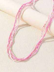 5 Piece Boho Style Beach Waist Chain For Women - Pink - View 5