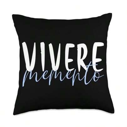 Vere Memento - Remeer To Live Latin Prase Sun Quote Trow Pillow