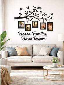 Painel de Fotos Família - Decoração Afetiva para quarto e sala - 1PC - Visão 5