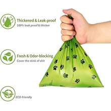 加厚防漏狗便袋,爪印图案,宠物卫生袋 | 户外遛狗必备垃圾清理袋,可替换装垃圾袋 - 綠色 - 查看 6