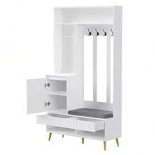 Hall Trees - White + MDF-2 - View 9