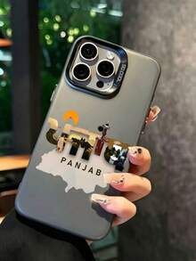 1 Creative Cool City Map Pattern Phone Case, IMD Shockproof Non-Slip Phone Protective Cover, Compatible With IPhone 16/11/13/15/15 Plus/15 Pro/15 Pro Max/12/14 Pro Max/11 Pro Max/12 Pro/12 Pro Max/13 Pro/13 Pro Max/14 Pro/14 Plus Compatible With Galaxy/ - Grey - View 1