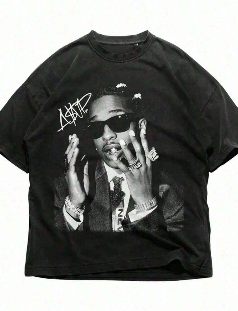 ASAP Rocky T-Shirt, Asap Graphic Tee, Rocky Merch, Rap Shirt, Vintage, Unisex Gift, Concert T-Shirt_1 - A-3 - Xem 1