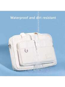 1 chiếc túi đựng laptop nữ dung tích lớn, kiểu dáng đơn giản và tươi mới, cặp tài liệu nam công sở, túi đeo vai đơn (có kèm dây đeo vai) lý tưởng cho mùa tựu trường. - Nhiều màu - Xem 8