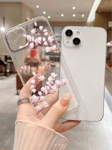 Flower 1pc 厚款透明花卉圖案防震手機殼，適用於 Iphone 16/11/16pro/16plus/16promax/16e/15Promax/13/14/12/XS/XR/7G/8P, Galaxy S25/S25PLUS/S25 Ultra/A16/A36/A26/A56/A50/A12/A32/A52/A72/A51/A21S/A13/A14/S24/S24PLUS/S24Ultra, S22/A52/A53/A54/A55, 11/12Pro/12/12X/13Pro/14Pro/15Pro, 10/9/Note9/12c/Note11pro/Note8Pro - 彩色 - 查看 5