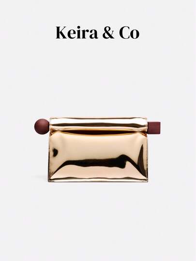 Túi cầm tay thời trang mới có dây xích, túi xách nữ thiết kế sang trọng, ví nữ thanh lịch phù hợp cho váy dạ hội, tiệc tùng.