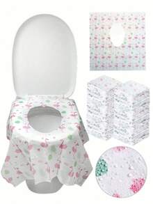 5/10/20 Disposable Toilet Seat Covers, Portable Travel Essential, Large Waterproof Toilet Seat, Suitable For Home, Travel, Public Toilets, Can Completely Cover The Toilet. - Multicolor - View 1