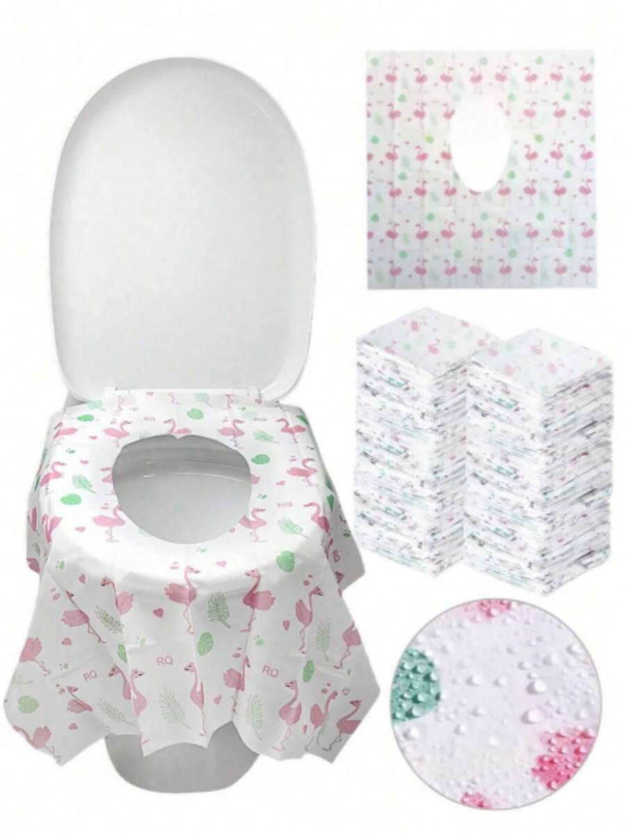 5/10/20 Disposable Toilet Seat Covers, Portable Travel Essential, Large Waterproof Toilet Seat, Suitable For Home, Travel, Public Toilets, Can Completely Cover The Toilet. - Multicolor - View 1