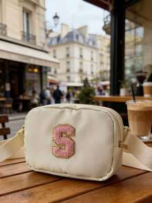 Letter A Pattern Women's Waist Bag Nylon Crossbody Chest Bag For Travel & Daily Use - Multicolor - View 2