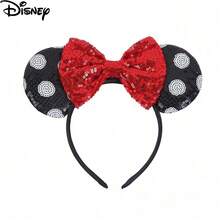 Disney Băng đô tai chuột với nơ đính kim sa đỏ – Tai chuột đen biểu tượng dành cho phụ nữ và bé gái, hoàn hảo cho các hoạt động ngoài trời, công viên giải trí, tiệc tùng và cosplay – Kích thước phù hợp với hầu hết mọi người, thích hợp cho các hoạt động ngoài trời, kỳ nghỉ, du lịch, phụ kiện trang phục và quà tặng. - Nhiều màu - Xem 13
