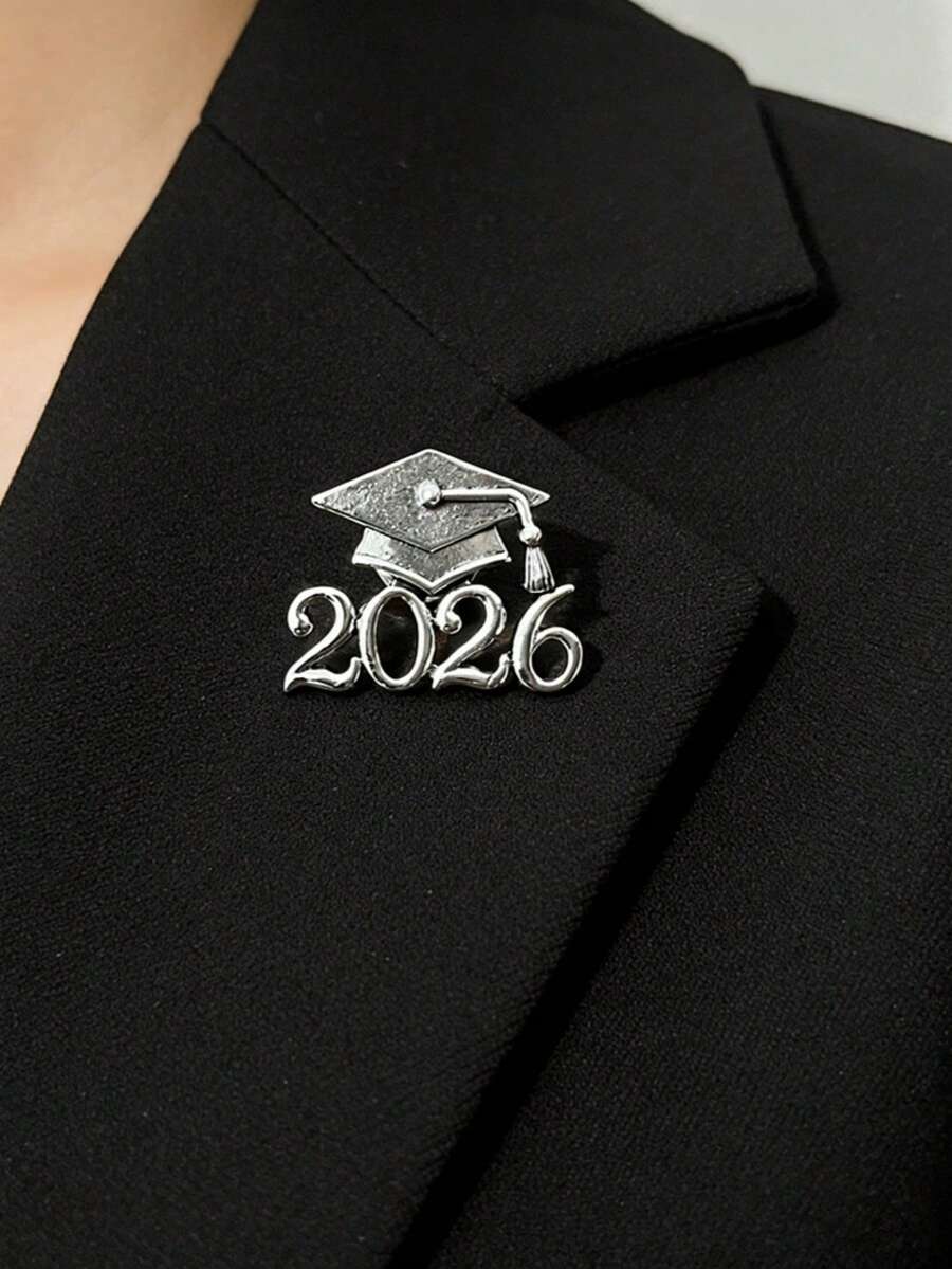 2026届博士毕业帽胸针,百搭优雅配饰,适合日常佩戴、通勤、度假,时尚珠宝礼品,多功能配饰,可搭配女士休闲和节日装扮,是派对和节日的完美礼物。 - 彩色 - 查看 1