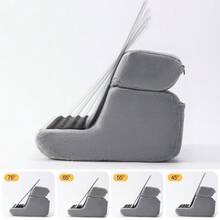 1 pieza Soporte multifuncional plegable para tableta, almohada de lectura con 4 ángulos ajustables, soporte para tableta/teléfono con bolsa de almacenamiento, almohada portátil para siesta para el hogar, la oficina, ver maratones, leer, viajar y talla grande - Negro - Ver 4