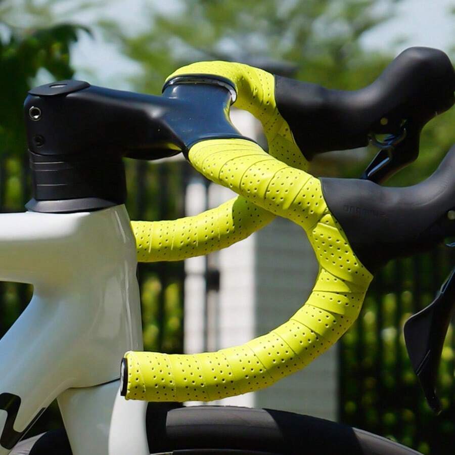 2 Peças Fita para Guidão de Bicicleta Pollycycle, Envoltório para Guidão de Bicicleta de Estrada, Envoltório Antiderrapante e Absorvente de Choque em PU/EVA com Tampas de Guidão, Adequado para Guidões Curvos
