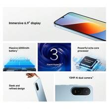 Xiaomi REDMI A7 Pro 全球版智慧型手機 Xiaomi HyperOS 3 沉浸式 6.9 吋螢幕 120Hz 高更新率 濕觸控技術 2.0 超大 6000mAh 電池 長效續航 強大八核心處理器 簡約精緻設計 13MP AI 雙鏡頭 側邊指紋辨識 AI 面部解鎖 雙 SIM 雙待 + MicroSD 3.5mm 耳機孔 200% 音量增強 - 黑色 - 查看 2