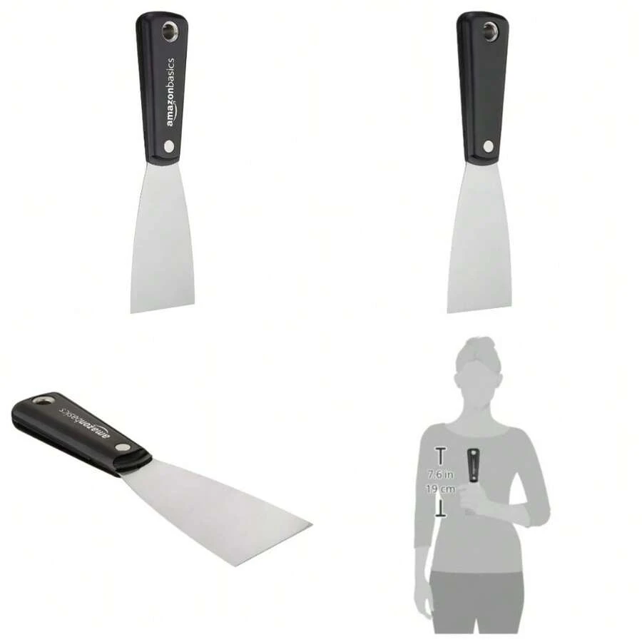 Professional Grade Putty Knife Scraper Tool With Carbon Steel Blade, 2-Pack - 1 - View 1