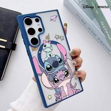 Ốp lưng điện thoại trong suốt có nam châm in chữ Stitch của MINISO Disney, vỏ bảo vệ cho Samsung S26 Ultra/S26 Edge/S26 Plus/S26/S25 Ultra/S25 Plus/S25/S25FE/S25Edge/S24Ultra/S24Plus/S24/S24FE/S23FE/S23Ultra/S23Plus/S23/S22Ultra/S22Plus/S22/A15/A16/A17/A35/A36//A54/A55/A56/ Quà tặng Giáng sinh cho bạn gái - Hồng - Xem 5