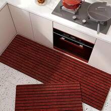 Multi-Functional Thick & Durable Carpet, Non-Slip Home Mat, Anti-Fatigue Anti-Oil Kitchen Mat, Soft & Durable Carpet, Waterproof Anti-Stain Area Rug, Oil-Proof Kitchen Carpet, All-Weather Indoor Outdoor Carpet - Red - View 13