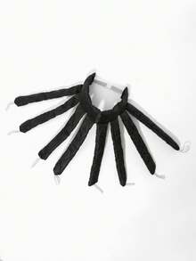 1/3/5 Stück Set Haarkräusler, Satin Hitzefrei Haar Kräuselset - Haarwickler, Stirnband Lockenstab und Elektrischer Lockenstab, Tragbar über Nacht, hochelastische Gummifüllung, weicher, geeignet für Party und Anlass Frisuren - Verschiedenfarbig - Übersicht 18