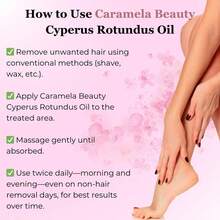 Caramela Beauty Cyperus Rotundus Oil Natural Hair Reduction - 60ml/2oz - 1 - View 9