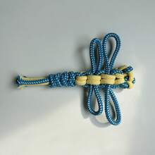 蜻蜓造型编织绳结宠物玩具，小型/中型犬互动咀嚼玩具，猫狗耐用洁齿玩具，复古可爱宠物用品 - 彩色 - 查看 9