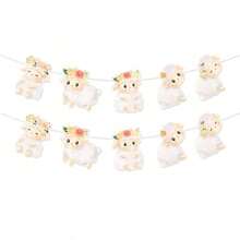 2PCS Cute Cartoon Sheep Printed Pull Flag Eid Mubarak Farm Theme Banner For Birthday Eid Al Adha Celebrations Atmosphere Scene Props And Decorative Banners - One Size - View 8