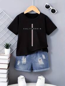 Novedades 2026: Camisetas modernas y con estilo para adolescentes y niños - Ropa para niños y niñas - Negro - Ver 8