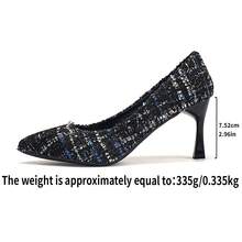 Giày cao gót mũi nhọn màu đen mới năm 2024 dành cho nữ, kiểu dáng thời trang châu Âu và Mỹ, thanh lịch. - màu đen - Xem 7