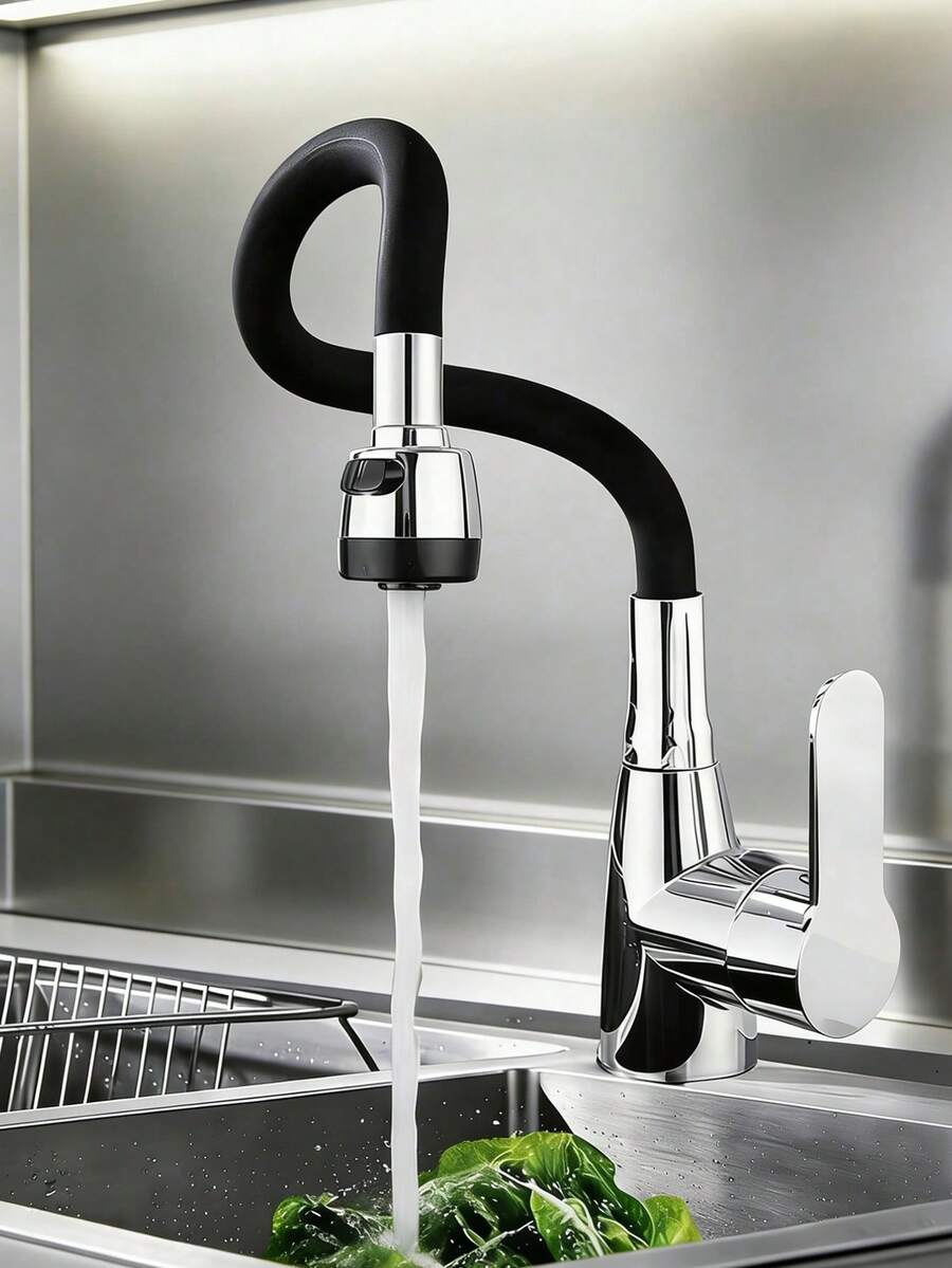 Vòi chậu rửa nhà bếp xoay 360°, vòi trộn nước nóng lạnh một tay cầm, hoàn thiện, lõi van và đế lắp đặt, bao gồm phụ kiện ren G1/2, phù hợp với nhà bếp hiện đại, quầy bar, phòng tắm, chậu rửa, phụ kiện nhà bếp thiết yếu, quà tặng lý tưởng và trang trí nhà cửa.