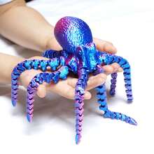 3D Flexible Octopus Figurine, Sensory Toy Suitable For Children 3+, ADHD Stress Relief, Kid-Friendly Collectible Desktop Decor, Surprise Fantasy Gift (Random Color) - Multicolor - View 4