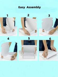8 piezas - Cajas corrugadas blancas resistentes con tarjetas de felicitación - Perfectas para pequeñas empresas, comercio electrónico, envío y empaque | Cajas de regalo y almacenamiento, cajas de regalo corrugadas para envío y empaque, cajas de envío pequeñas, cajas de envío blancas, cajas corrugadas de embalaje plano, cajas de envío de documentos, empaque de joyería - Caja de avión - blanca - Ver 6
