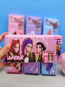 Hasbro Bộ 3 hộp đựng văn phòng phẩm nhóm nhạc nữ Kpop phù thủy, hộp bút hoạt hình dễ thương cao cấp dành cho học sinh, đồ dùng văn phòng phẩm/đồ dùng học tập thiết yếu cho năm học mới. - Mảnh duy nhất - Xem 4