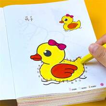 3岁以上儿童涂色绘画书，数字水果动物绘画书，趣味点画，儿童教育，学习数字、字母、颜色，涂色线条画书 - 儿童节日礼物 - 2 Random Books - 查看 10