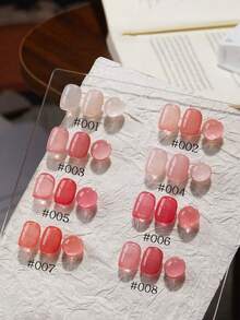 12毫升容量，2026季节限定凝胶指甲油，半透明樱桃裸粉色果冻玉色腮红。适用于美甲沙龙和美容护理，需搭配底油和亮油使用，需使用UV灯固化，持久耐用。 - 彩色 - 查看 1