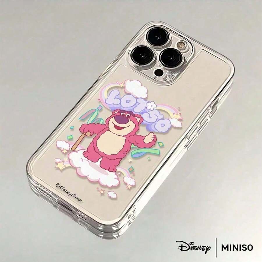 Ốp điện thoại Disney Toy Story Lotso họa tiết cầu vồng và mây cho iPhone 17/17 Pro/17 Pro Max/17 Air/16/15/14/13/12/11/X Series, Ốp điện thoại iPhone 17 Pro Max, Ốp điện thoại iPhone 17 Pro, Ốp điện thoại iPhone 17, Quà Giáng sinh cho bạn gái - Trong sáng - Xem 1