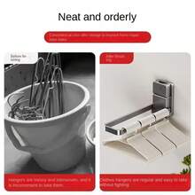 1pc Suction Cup Foldable Towel Rack, Washroom Towel/Jewelry/Headband Organizer Holder, No Drilling Required - Multicolor - View 9