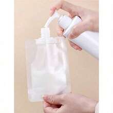 5 Pcs Travel Size Refillable Flat Bags For Shampoo, Lotion, Cosmetics, 30ml/50ml/100ml Travel Bottles, Suitable For Skincare, Home, Vacation, Travel, Bohemian Style - Multicolor - View 3